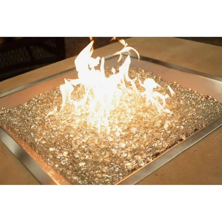 Outdoor GreatRoom 24" x 24" Square Crystal Fire® Plus Gas Burner with Control Panel