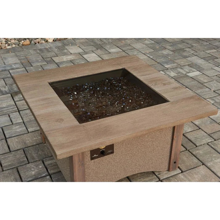 Outdoor GreatRoom 24" x 24" Square Crystal Fire® Plus Gas Burner with Control Panel