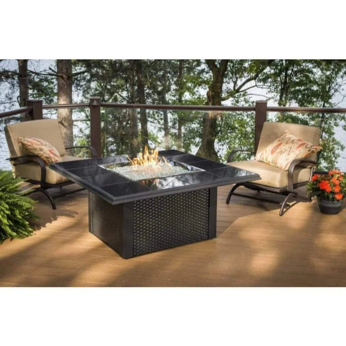 Outdoor GreatRoom 24" x 24" Square Crystal Fire® Plus Gas Burner with Control Panel