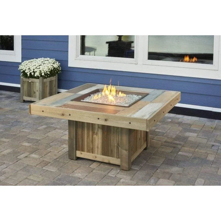 Outdoor GreatRoom 24" x 24" Square Crystal Fire® Plus Gas Burner with Control Panel