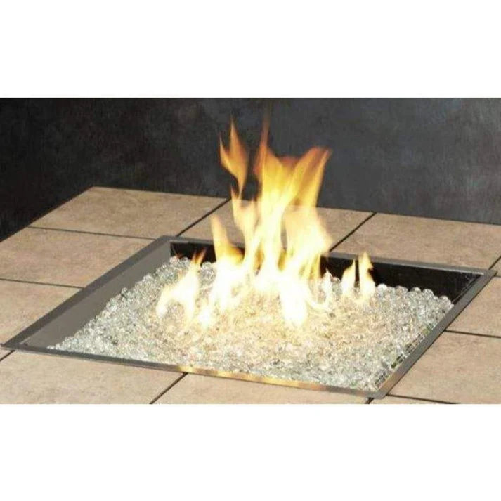 Outdoor GreatRoom 24" x 24" Square Crystal Fire® Plus Gas Burner with Control Panel