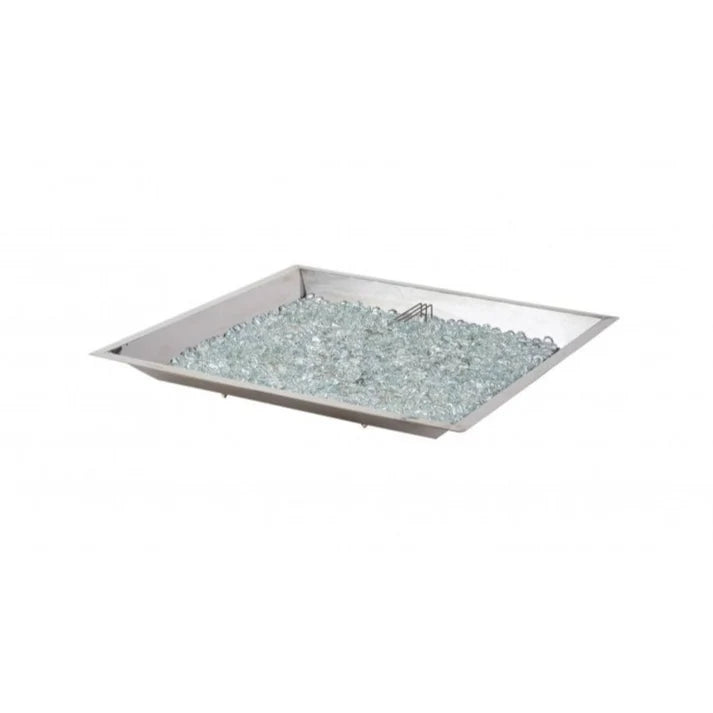 Outdoor GreatRoom 24" x 24" Square Crystal Fire® Plus Gas Burner with Control Panel