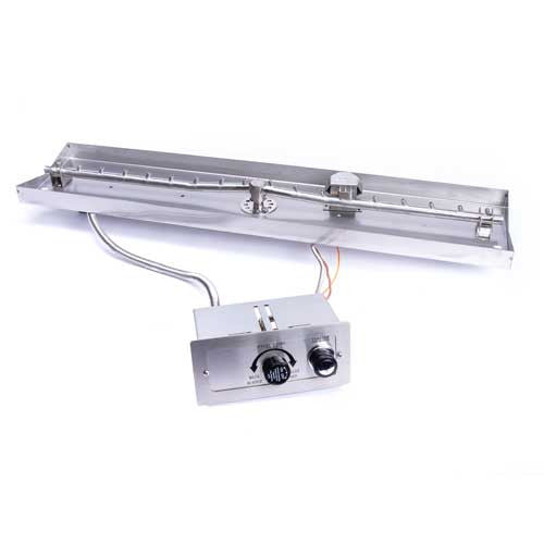 Hearth Products Controls - 49"x 8" Interlink Linear Pan Insert - Push Button Ignition