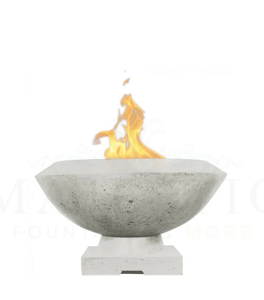 Toscano Fire Bowl – 33" Elevated Outdoor Concrete Fire Pit (65,000 BTUs, NG or Propane)
