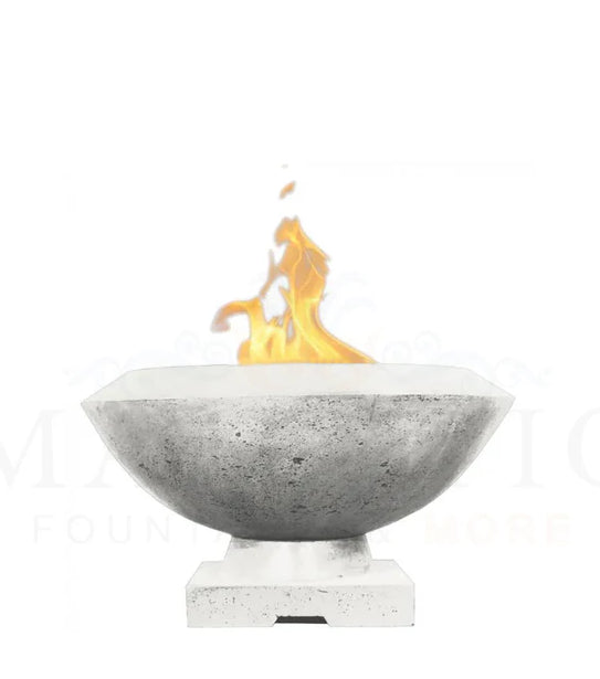 Toscano Fire Bowl – 33" Elevated Outdoor Concrete Fire Pit (65,000 BTUs, NG or Propane)