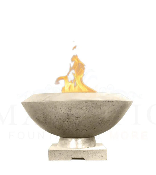 Toscano Fire Bowl – 33" Elevated Outdoor Concrete Fire Pit (65,000 BTUs, NG or Propane)