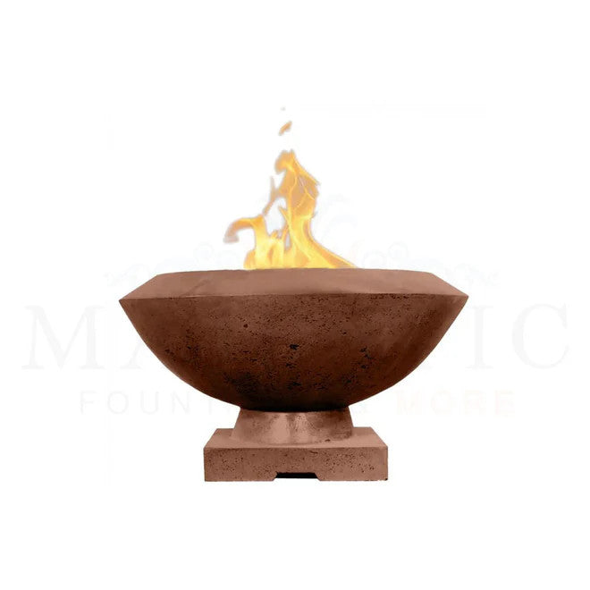 Toscano Fire Bowl – 33" Elevated Outdoor Concrete Fire Pit (65,000 BTUs, NG or Propane)