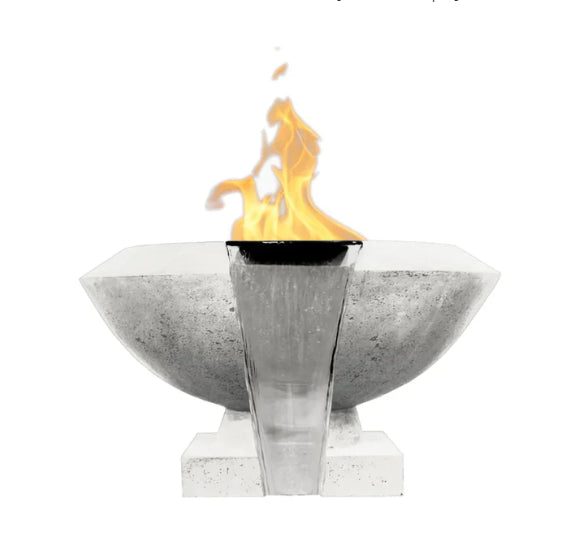 Toscano Fire & Water Bowl – 33" Elevated Poolside Fire and Water Feature (65,000 BTUs, NG or Propane)