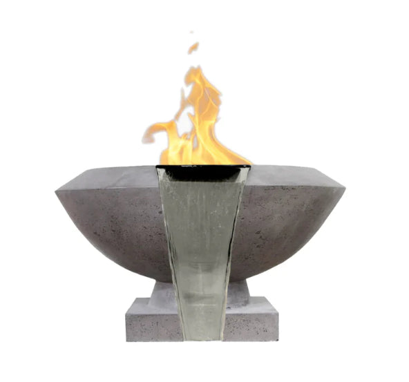 Toscano Fire & Water Bowl – 33" Elevated Poolside Fire and Water Feature (65,000 BTUs, NG or Propane)