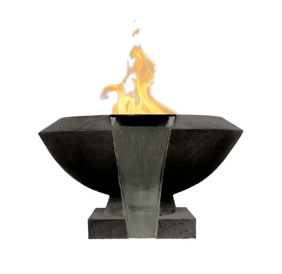 Toscano Fire & Water Bowl – 33" Elevated Poolside Fire and Water Feature (65,000 BTUs, NG or Propane)