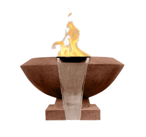 Toscano Fire & Water Bowl – 33" Elevated Poolside Fire and Water Feature (65,000 BTUs, NG or Propane)