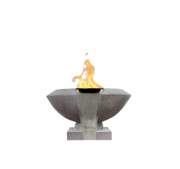Toscano Fire & Water Bowl – 33" Elevated Poolside Fire and Water Feature (65,000 BTUs, NG or Propane)