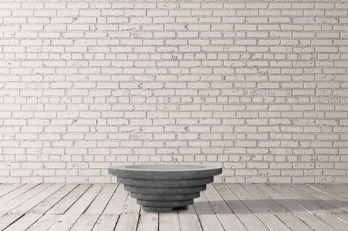 Triton 48" Round Fire Bowl – Modern Outdoor Gas Fire Pit (Propane or Natural Gas)