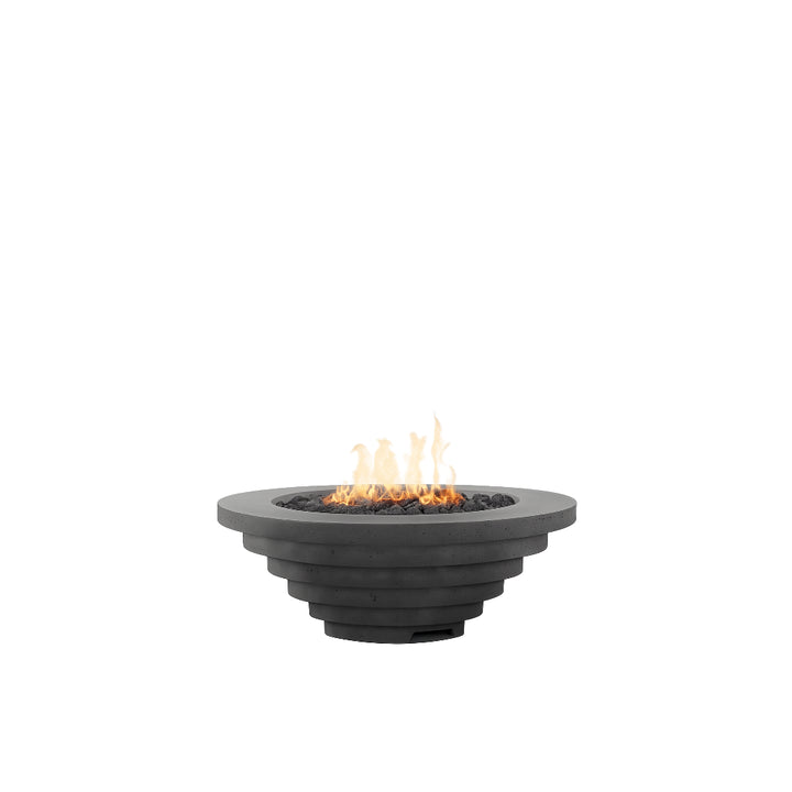 Triton 48" Round Fire Bowl – Modern Outdoor Gas Fire Pit (Propane or Natural Gas)