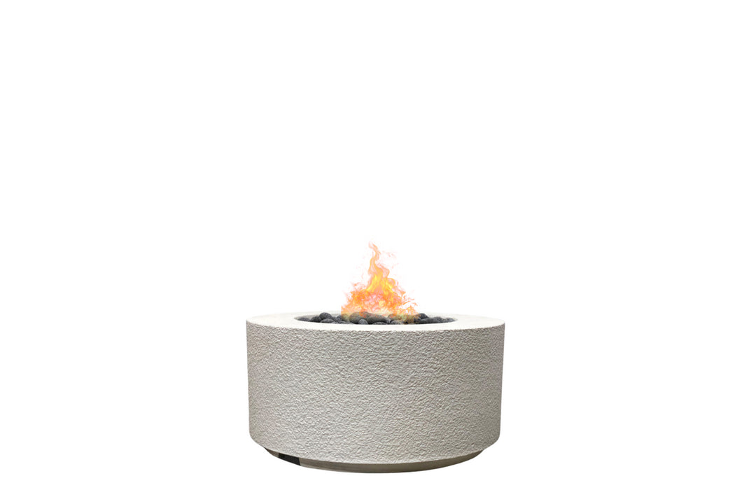 Tuscany Cilindro 36" Round Fire Bowl – Modern Outdoor Gas Fire Pit (Lightweight Propane or Natural Gas)