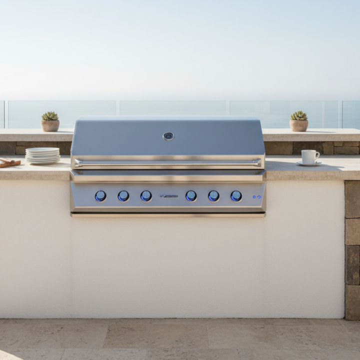 Twin Eagles 54-Inch 4-Burner Built-In Gas Grill with Sear Zone & Two Infrared Rotisserie Burners