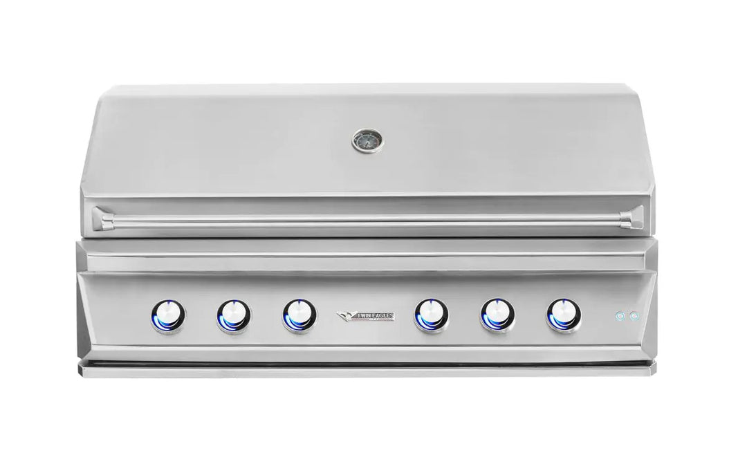 Twin Eagles 54-Inch 4-Burner Built-In Gas Grill with Sear Zone & Two Infrared Rotisserie Burners