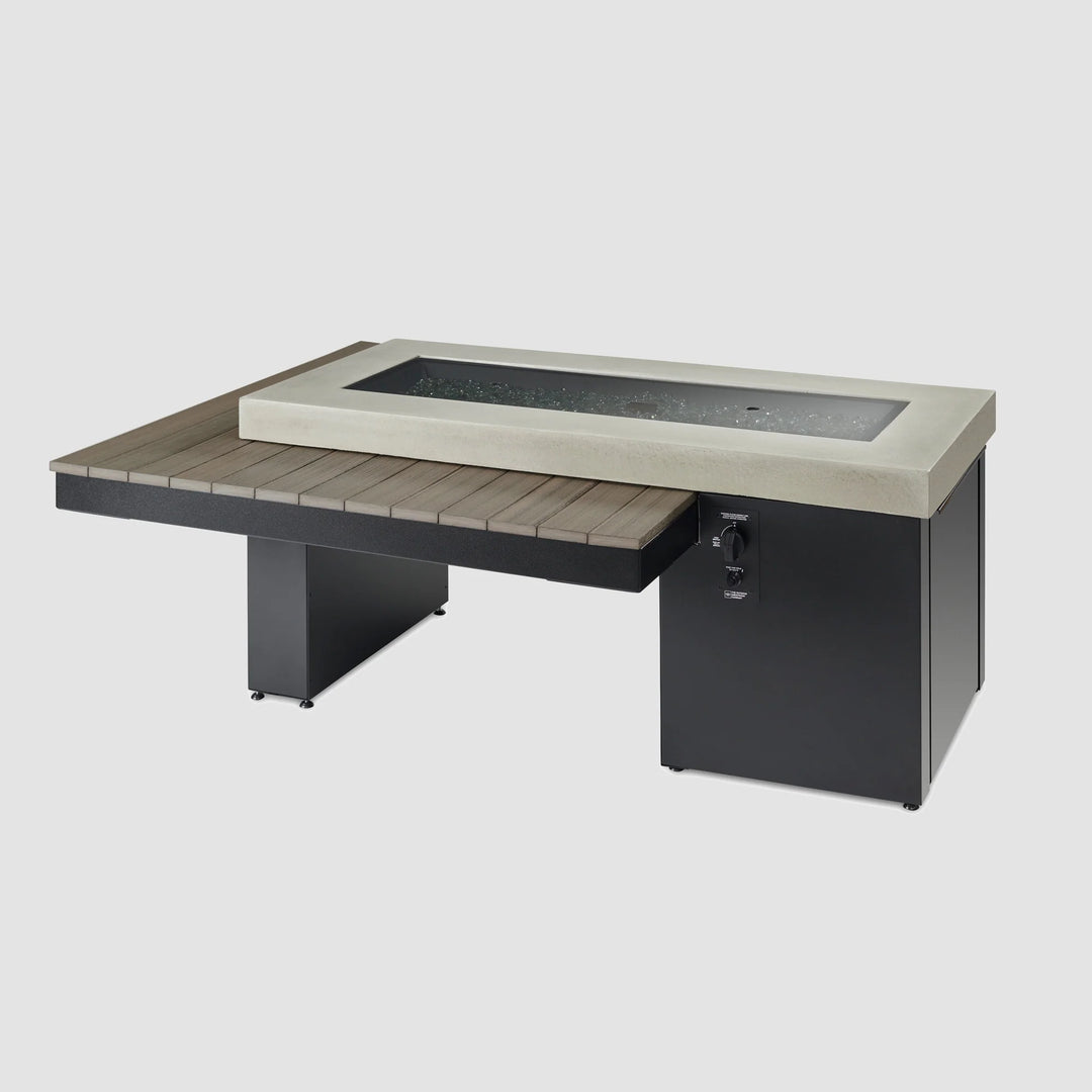 Uptown Coastal Grey Linear Gas Fire Pit Table