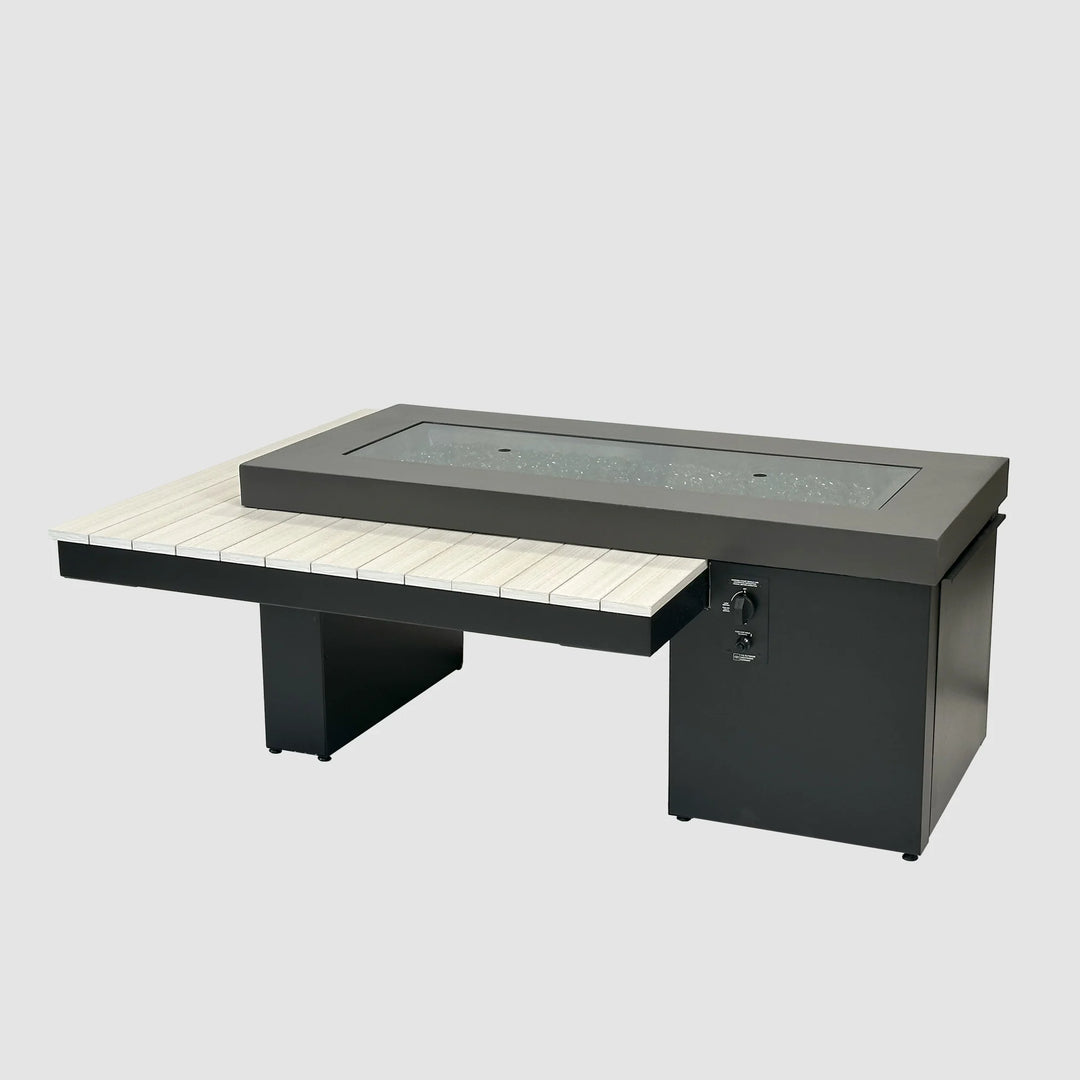 Uptown Seashell Linear Gas Fire Pit Table