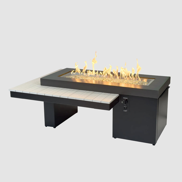 Uptown Seashell Linear Gas Fire Pit Table