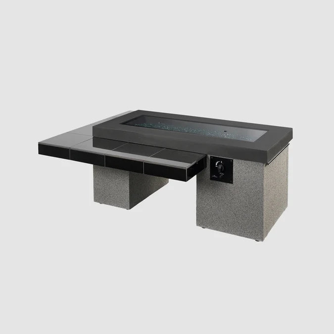 Outdoor GreatRoom Uptown Black 64.5" Linear Gas Fire Pit Table