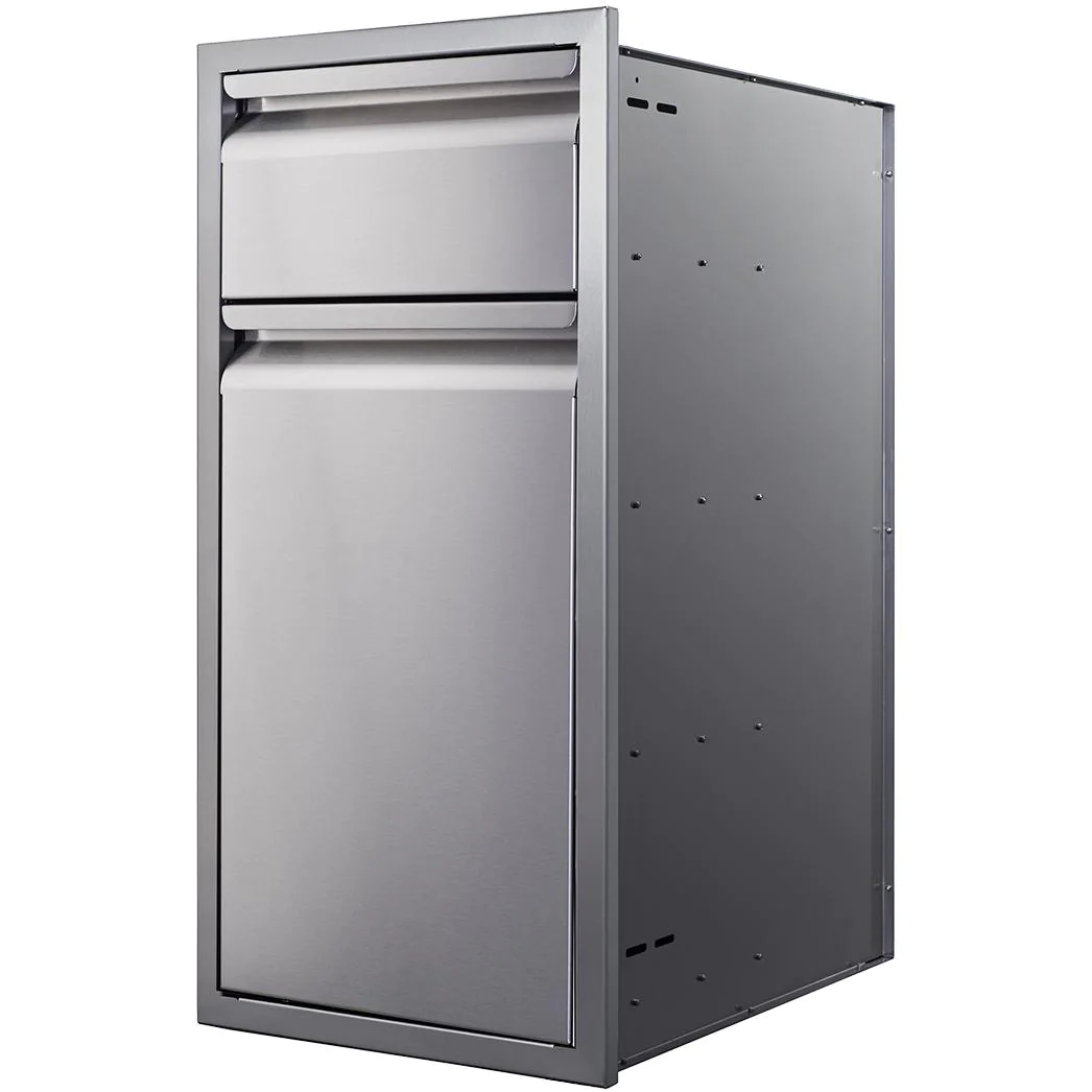 Memphis Grills 15-Inch Single Access Drawer With Trash Bin And Soft Close