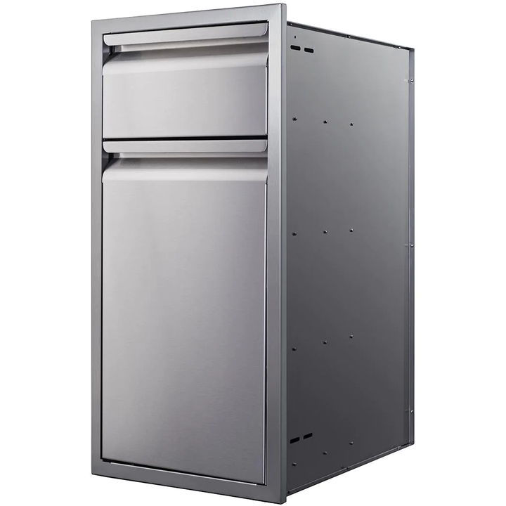 Memphis Grills 15-Inch Single Access Drawer With Trash Bin And Soft Close