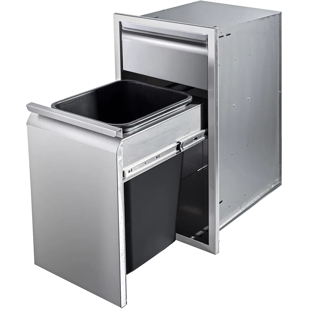 Memphis Grills 15-Inch Single Access Drawer With Trash Bin And Soft Close