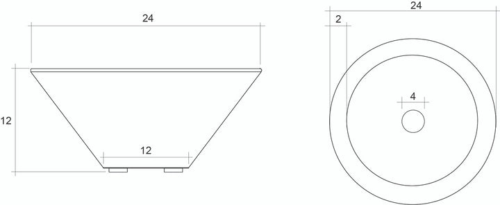 Verona Small Fire Bowl – 24" Concrete Gas Fire Pit (65,000 BTUs, NG or Propane)