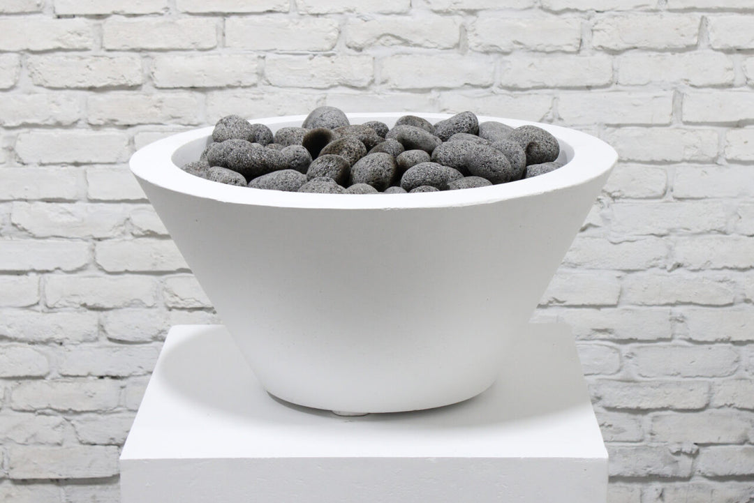 Verona Small Fire Bowl – 24" Concrete Gas Fire Pit (65,000 BTUs, NG or Propane)