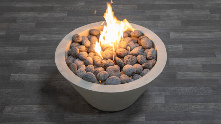 Verona Small Fire Bowl – 24" Concrete Gas Fire Pit (65,000 BTUs, NG or Propane)