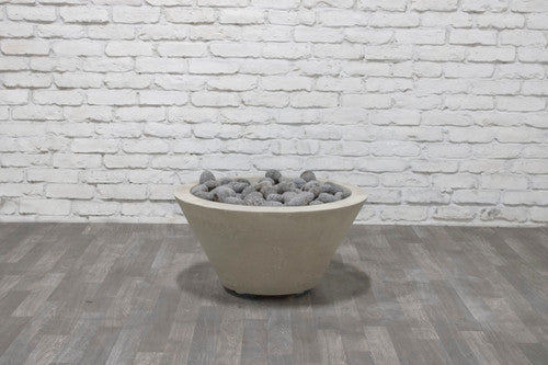 Verona Small Fire Bowl – 24" Concrete Gas Fire Pit (65,000 BTUs, NG or Propane)