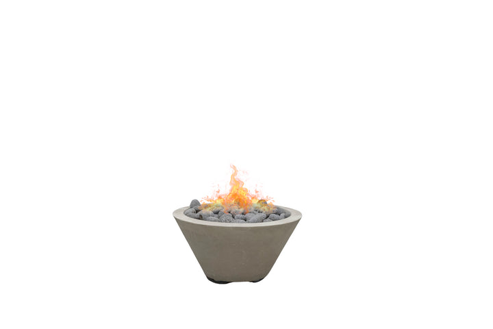 Verona Small Fire Bowl – 24" Concrete Gas Fire Pit (65,000 BTUs, NG or Propane)