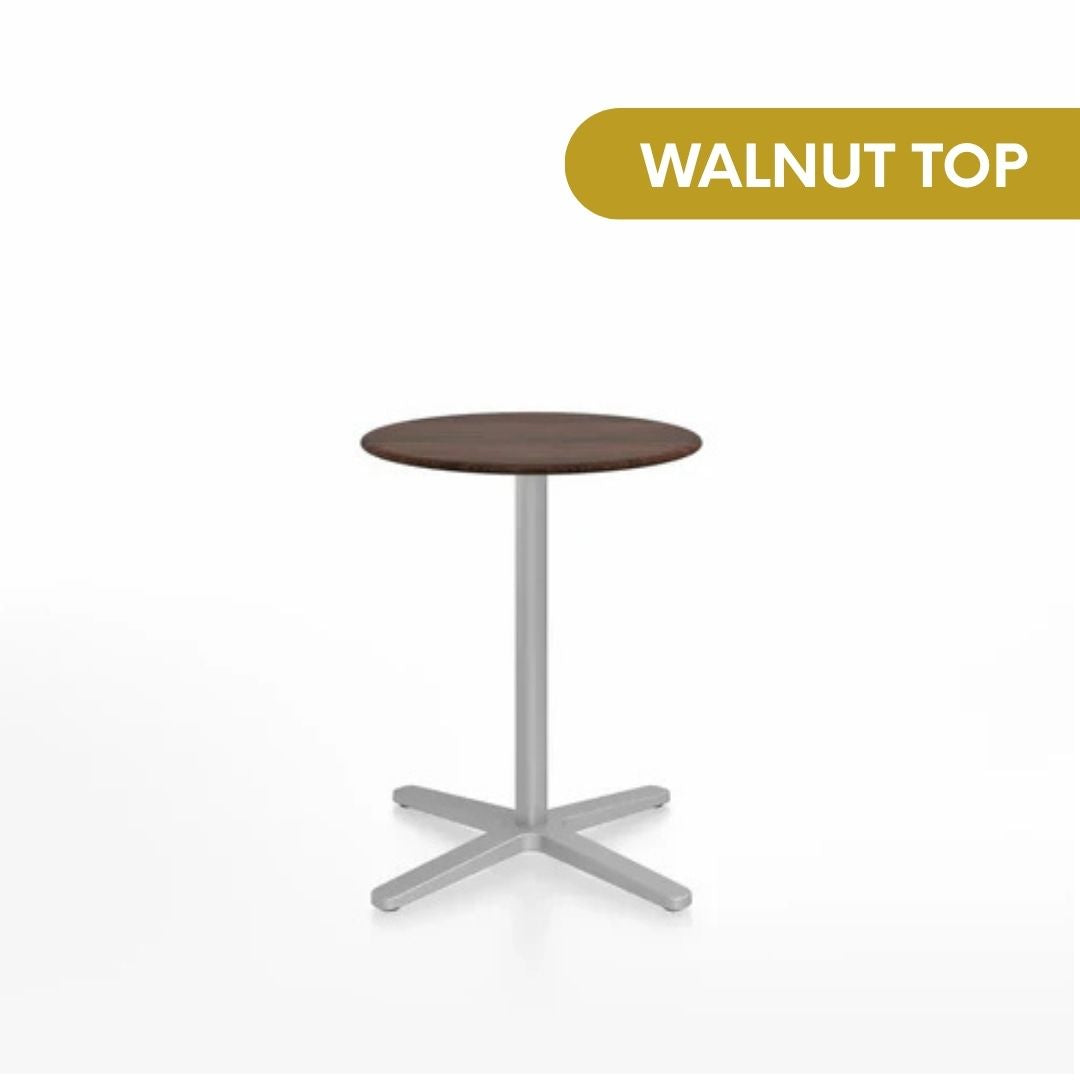 Emeco 2 Inch® X Base Café Table, 30inches Black Powder Coated Round by Jasper Morrison