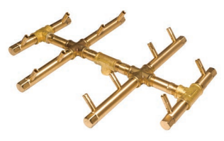 Crossfire 120K BTU Circle Tree-Style Brass Burner - CFBCTXL120 - Circular Opening