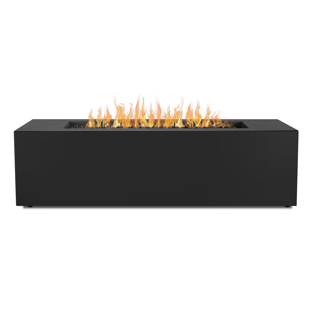Real Flame 72-Inch Rectangular Aluminum Natural Gas Fire Pit Table – Charcoal