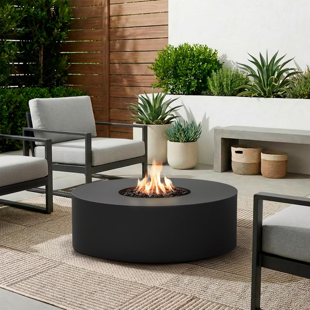 Real Flame 41" Round Aluminum Propane Fire Pit Table
