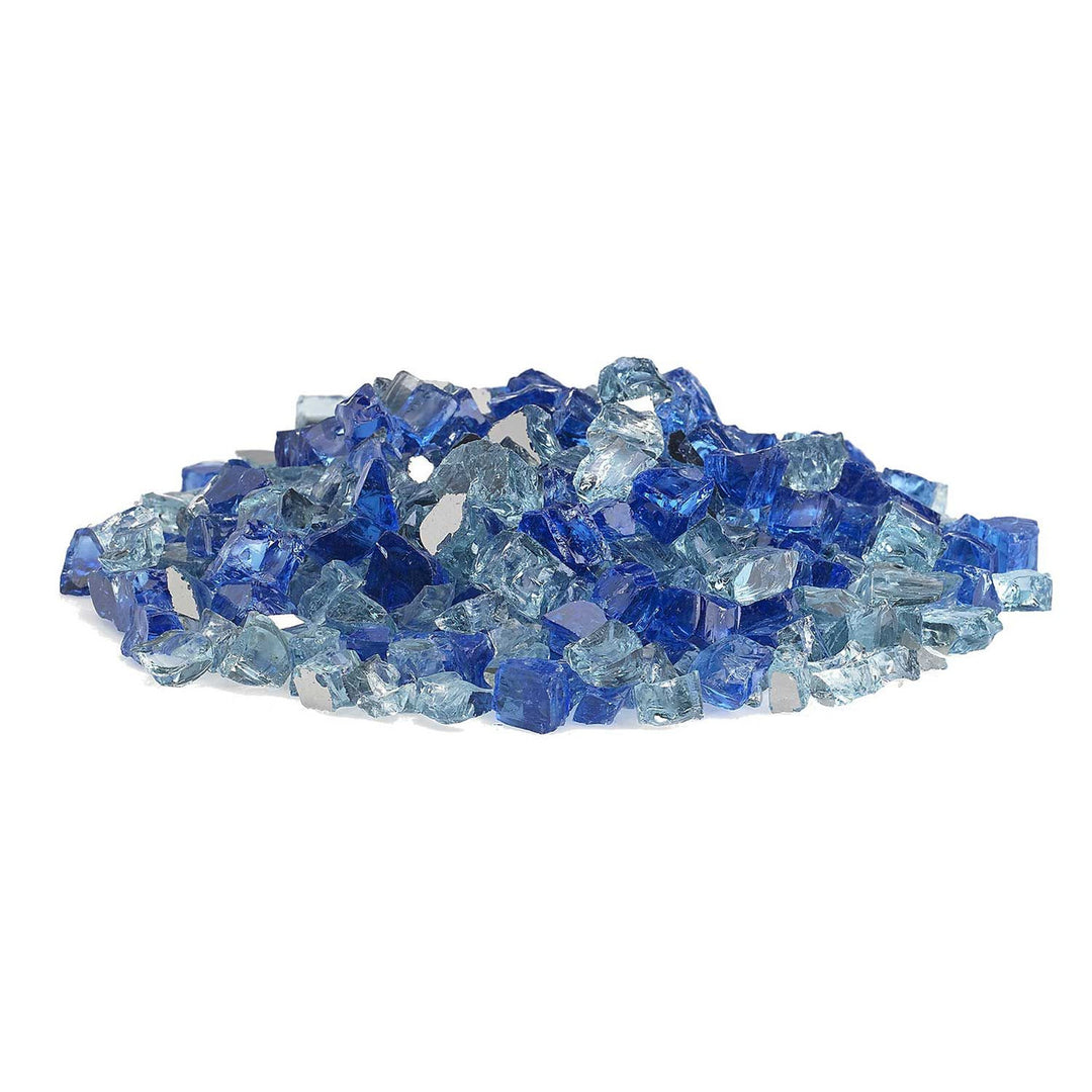 American Fire Glass 1/2-Inch Premium Fire Glass, 10-Pounds, Bora Bora Reflective