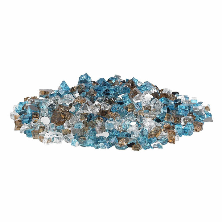 American Fire Glass 1/2-Inch Premium Fire Glass, 10-Pounds, Bali Reflective