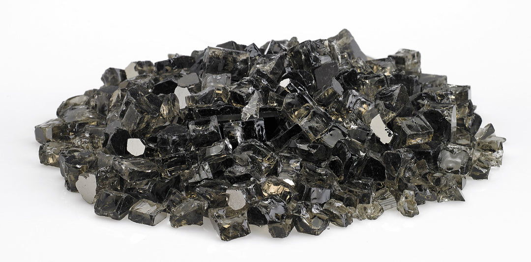 American Fire Glass - 1/2" Reflective Fire Glass- Multiple Color Options - 10 lbs
