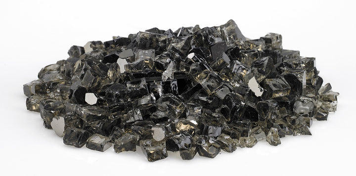 American Fire Glass - 1/2" Reflective Fire Glass- Multiple Color Options - 10 lbs