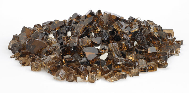 American Fire Glass - 1/2" Reflective Fire Glass- Multiple Color Options - 10 lbs