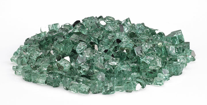 American Fire Glass - 1/2" Reflective Fire Glass- Multiple Color Options - 10 lbs