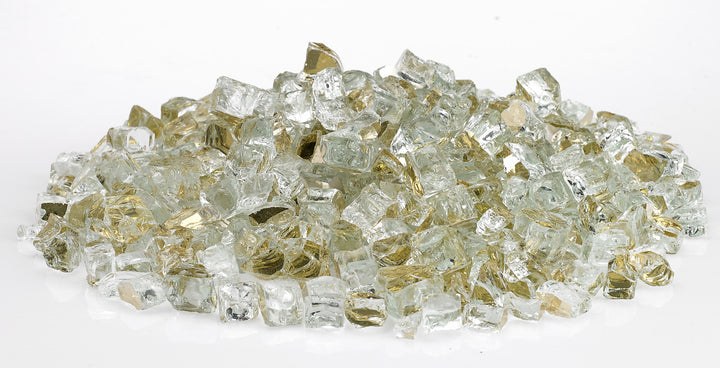 American Fire Glass - 1/2" Reflective Fire Glass- Multiple Color Options - 10 lbs