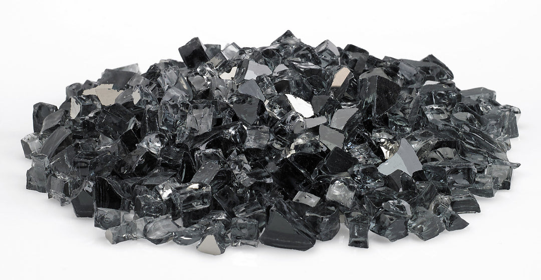 American Fire Glass - 1/2" Reflective Fire Glass- Multiple Color Options - 10 lbs