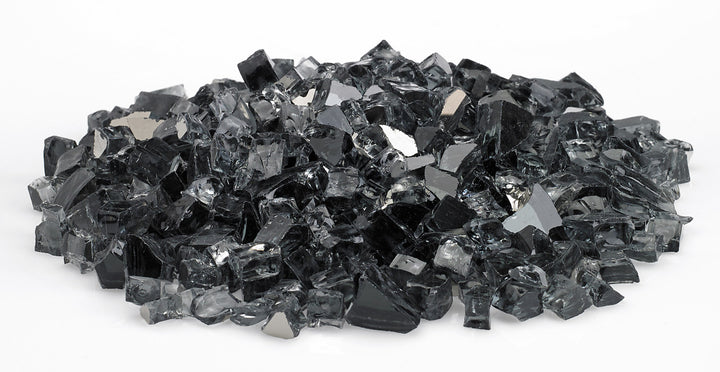 American Fire Glass - 1/2" Reflective Fire Glass- Multiple Color Options - 10 lbs