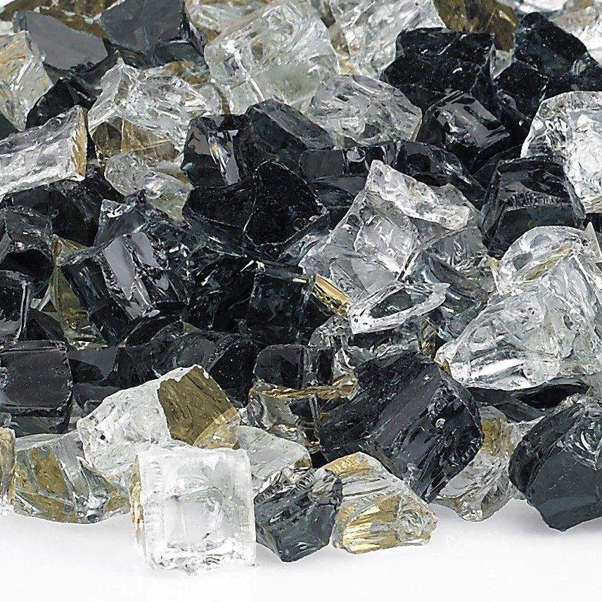 American Fire Glass 1/2-Inch Premium Fire Glass, 10-Pounds, Las Vegas Reflective