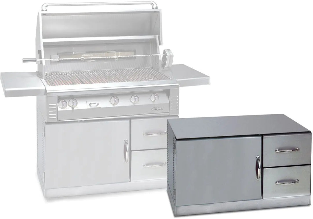 Alfresco Built-In Double Doors 42'' Cart Grill - Traffic Yellow-Gloss