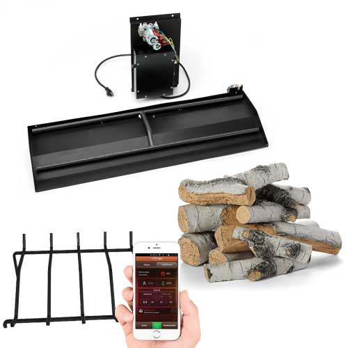 HPC Fire Duel-Step EI Outdoor Gas Fireplace Kit DBOF28EI-HI/LO-AB16
