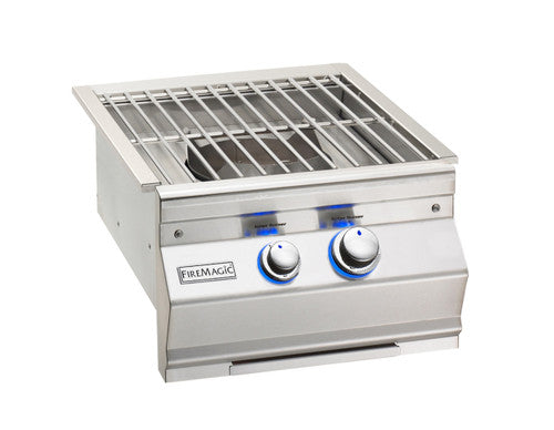 Fire Magic - 35” x 115” Contemporary Pre-Fab Grill Island Bundle with Double Drawer Cut-out - Custom BBQ Island